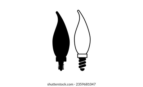 Decorative Bulb silhouette, high quality vector