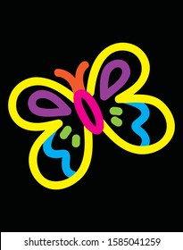 Decorative butterfly with beautiful colorful wings
