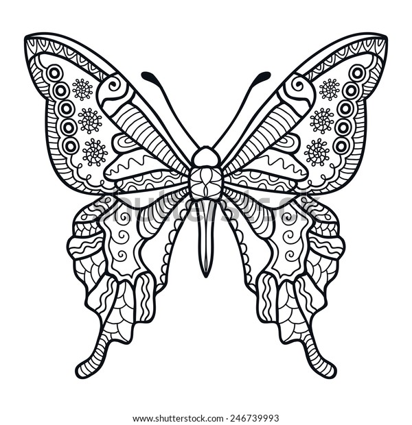 chinese butterfly coloring pages