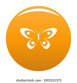 Decorative butterfly icon. Simple illustration of decorative butterfly vector icon for any design orange
