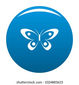 Decorative butterfly icon vector blue circle isolated on white background 