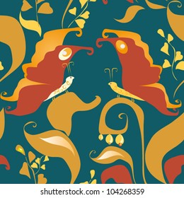 Decorative butterfly seamless pattern