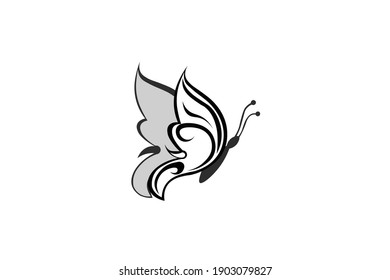 Decorative Butterfly Wings Vector Illustration