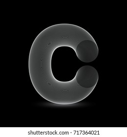 Decorative C letter design.  Eps 10 stock vector illustration 
