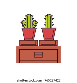 decorative cactus plant icon