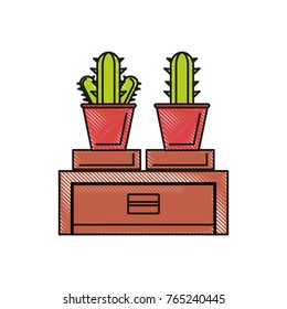 decorative cactus plant icon