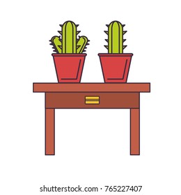 decorative cactus in a pot 