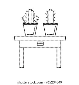 decorative cactus in a pot 