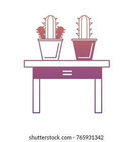 decorative cactus in a pot 