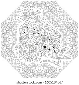 Decorative cake pattern on a patterned round substrate