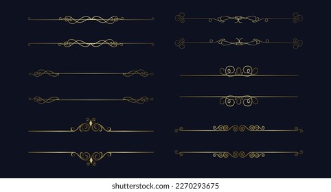 Decorative calligraphic design elements eps vector