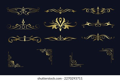 Decorative calligraphic design elements eps vector