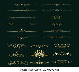 Decorative calligraphic design elements eps vector