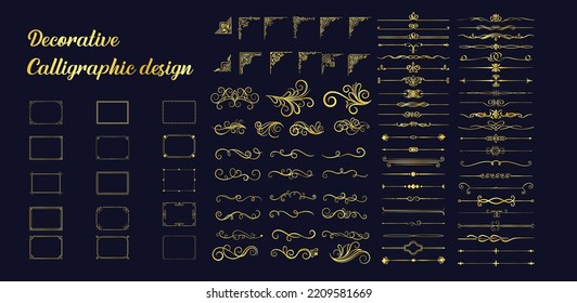 Decorative calligraphic design elements vector eps 