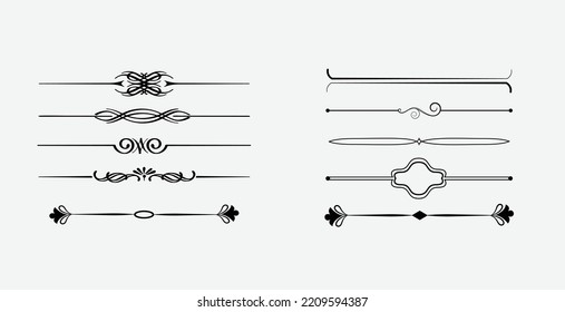 Decorative calligraphic design elements vector 