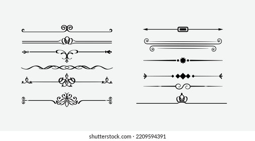 Decorative calligraphic design elements vector 