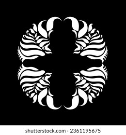 Decorative calligraphic elements in vignette and flourish style. Ornate abstract texture with flourish motifs. Vector Illustration