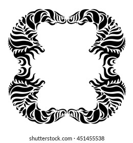 Decorative calligraphic elements in vignette and flourish style. Ornate abstract texture with flourish motifs. Vector Illustration