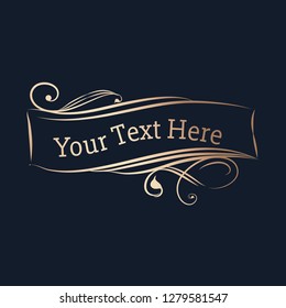 Decorative calligraphic ornament banner vector