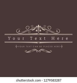 Decorative calligraphic ornament banner vector