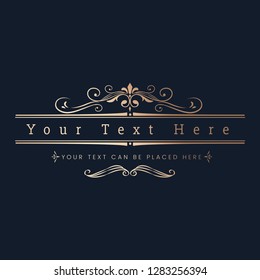 Decorative calligraphic ornament banner vector