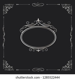 Vector de banner decorativo de ornamento caligráfico