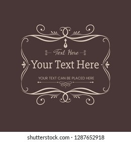 Decorative calligraphic ornament banner vector