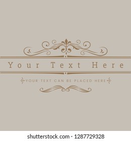 Decorative calligraphic ornament banner vector