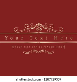 Decorative calligraphic ornament banner vector