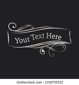 Decorative calligraphic ornament banner vector