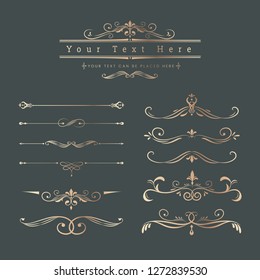 Decorative calligraphic ornaments vector set