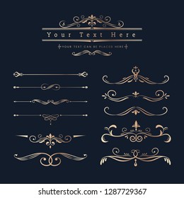 Decorative calligraphic ornaments vector set