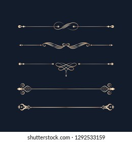 Decorative calligraphic ornaments vector set
