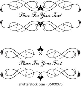 decorative calligraphic scrolls