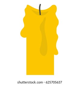 Decorative candle icon flat isolated on white background vector illustration