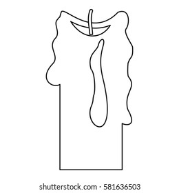 Decorative candle icon. Outline illustration of decorative candle vector icon for web