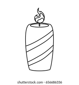 Decorative candle isolated