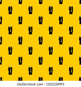 Decorative candle pattern seamless vector repeat geometric yellow for any design