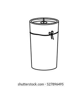 decorative candle spa icon vector illustration graphic design