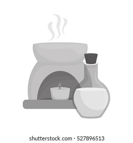 decorative candle spa icon vector illustration graphic design