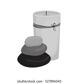decorative candle spa icon vector illustration graphic design