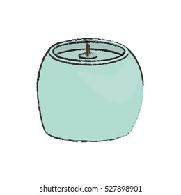 decorative candle spa icon vector illustration graphic design