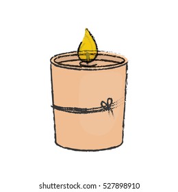 decorative candle spa icon vector illustration graphic design