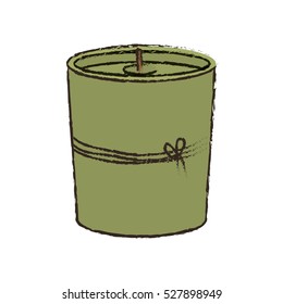 decorative candle spa icon vector illustration graphic design