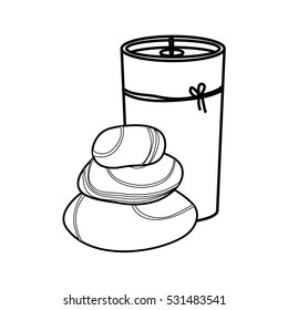 decorative candle spa icon vector illustration graphic design