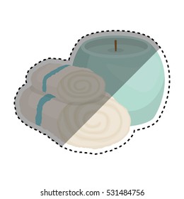 decorative candle spa icon vector illustration graphic design