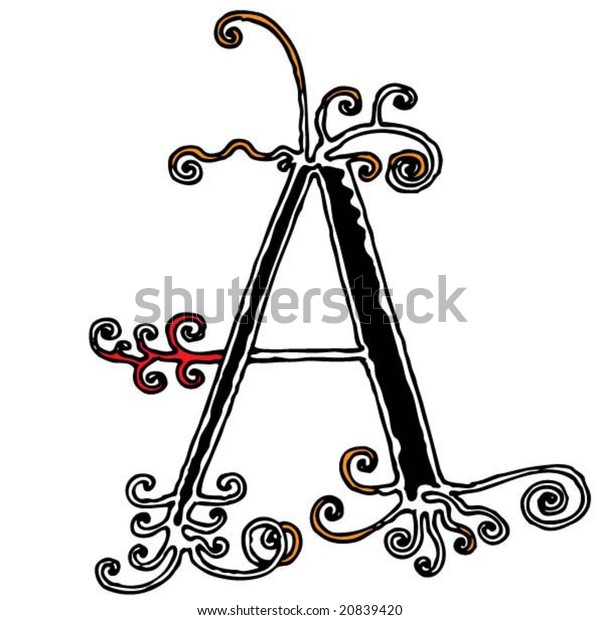 Decorative Capital Letter Stock Vector (Royalty Free) 20839420