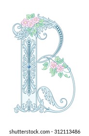 Decorative capital letter B for your design