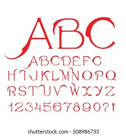 Decorative capital letters floral vector font