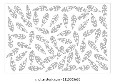 Decorative card for cutting. Ethnic national pattern. Laser cut panel. Ratio 2:3. Vector illustration.